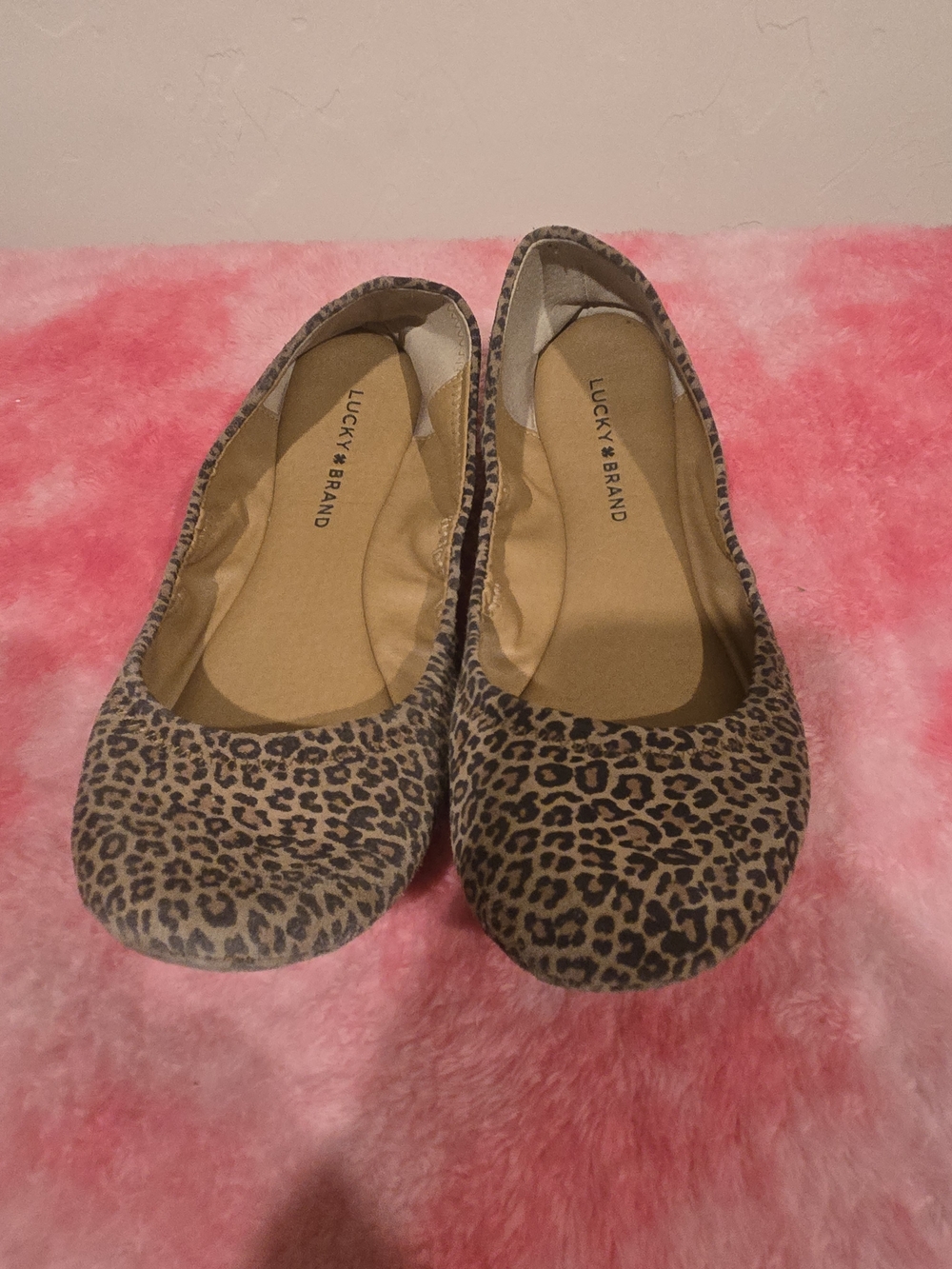 Lucky Brand Leopard-Print Ballet Flats in Tan and Black